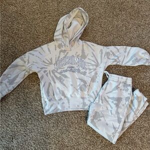 Girls Abercrombie Hoodie and Jogger set size 9/10